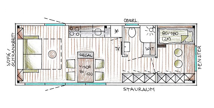 Business-Container auf eigenem Grundstück