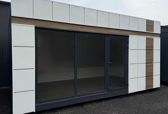 Business-Container auf eigenem Grundstück